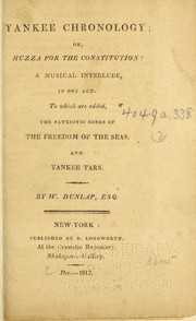 Cover of Yankee chronology; or, Huzza for the Constitution! by William Dunlap