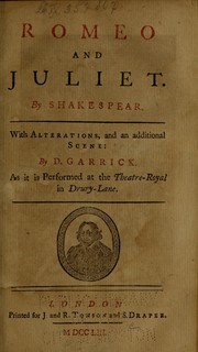Front cover of Romeo and Juliet, 1750 by William Shakespeare