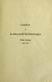 Cover of Lexikon der Kohlenstoff-Verbindungen by M. M. Richter