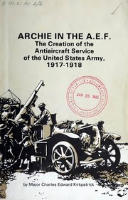 Cover of Archie in the A.E.F by Charles Edward Kirkpatrick