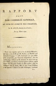 Front cover of Rapport et decret concernant la Caisse d'escomte by Pierre-Hubert Anson