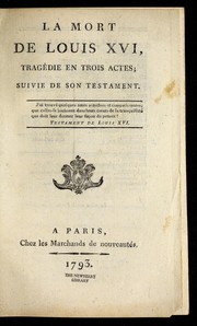Cover of La Mort de Louis XVI by Aignan M.