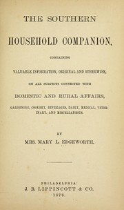 Front cover of The southern household companion by Mary L. Edgeworth