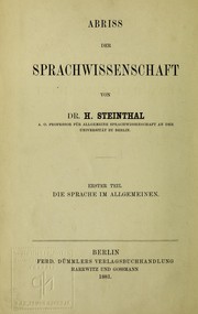 Front cover of Einleitung in die Psychologie und Sprachwissenschaft by Steinthal, Heymann