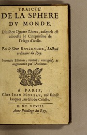 Front cover of Traicté de la sphere du monde by Boulenger Sieur