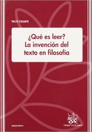 Cover of ¿Qué es leer? by Francisco Javier Vidarte