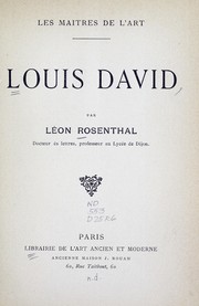 Cover of Louis David by Léon Rosenthal