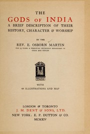 Front cover of The gods of India by E. Osborn Martin