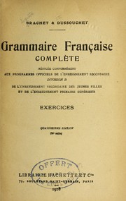 Cover of Grammaire franc ʹaise comple  te by Brachet, A.