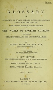 Cover of A glossary by Nares, Robert