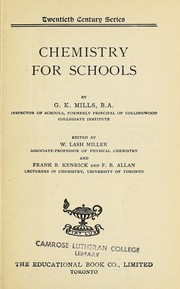 Front cover of Chemistry for schools by G. K. Mills
