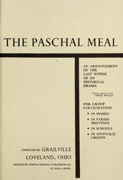 Front cover of The paschal meal by Grailville Community College