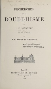 Cover of Recherches sur le bouddhisme by I. P. Minaev