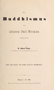 Cover of Der Buddhismus nach älteren Pâli-werken dargestellt by Edmund Hardy