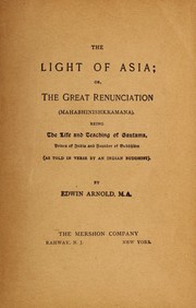 Front cover of The light of Asia = by Edwin Arnold