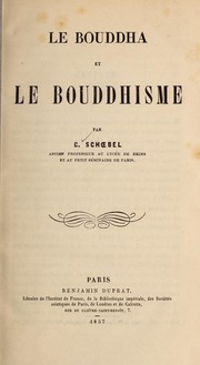 Front cover of Le Bouddha et le Bouddhisme ... by Charles Schoebel