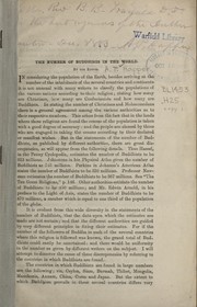 Front cover of The number of Buddhists in the world by Andrew Patton Happer