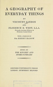 Front cover of A geography of everyday things by Sandon, Dudley Ryder viscount
