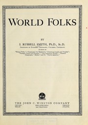 Front cover of World folks by J. Russell Smith
