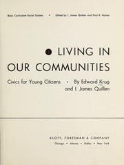 Front cover of Living in our communities by Krug, Edward A.