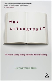 Front cover of Why Literature? by Cristina Vischer Bruns