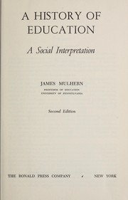 Cover of A history of education by James Mulhern