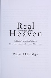 Front cover of Real messages from heaven by Faye Aldridge