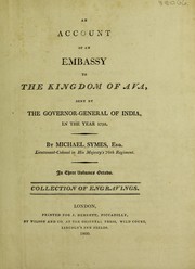 Front cover of An account of an embassy to the kingdom of Ava by Michael Symes