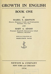 Front cover of Growth in English by Mabel Elizabeth Simpson