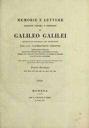 Front cover of Memorie e lettere inedite finora o disperse di Galileo Galilei by Galileo Galilei