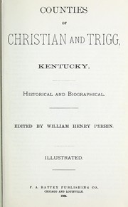 Cover of Counties of Christian and Trigg, Kentucky by William Henry Perrin