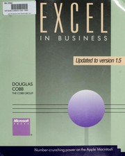 Front cover of Excel in business by Douglas Ford Cobb