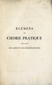 Front cover of Élémens de chimie pratique by James Millar