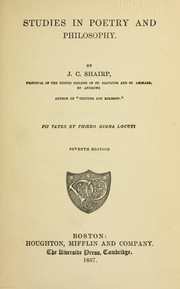 Cover of Studies in poetry and philosophy by John Campbell Shairp