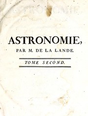 Front cover of Astronomie by Joseph Jérôme Le Français de Lalande