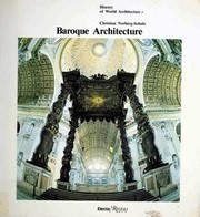 Cover of Baroque Architecture by Christian Norberg-Schulz