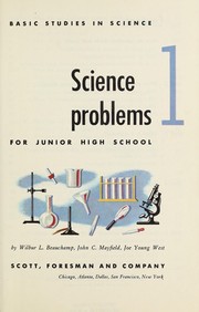 Cover of Science problems for junior high school by Wilbur L. Beauchamp