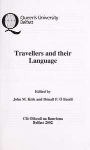 Cover of Travellers and their language by John M. Kirk