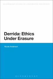 Front cover of Derrida Ethics Under Erasure by Nicole Anderson