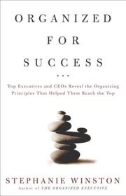 Front cover of Organized for Success by Stephanie Winston