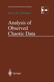 Front cover of Analysis Of Observed Chaotic Data by Henry D. I. Abarbanel
