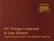 Cover of 101 Things I Learned In Law School by Matthew Frederick