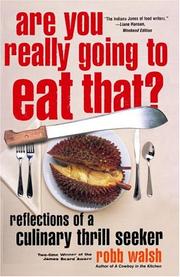 Front cover of Are You Really Going to Eat That? by Robb Walsh