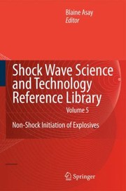 Front cover of Nonshock Initiation Of Explosives by Blaine W. Asay
