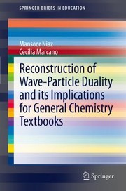 Cover of Reconstruction Of Waveparticle Duality And Its Implications For General Chemistry Textbooks by Mansoor Niaz