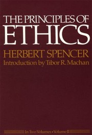 Cover of The Principles Of Ethics Introd By Tibor R Machan by Herbert Spencer