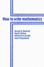 Cover of How To Write Mathematics by Norman Earl Steenrod