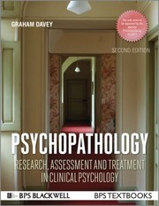 Front cover of Psychopathology Research Assessment And Treatment In Clinical Psychology by Graham C. Davey