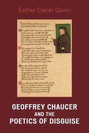 Front cover of Geoffrey Chaucer And The Poetics Of Disguise by Esther Casier Quinn