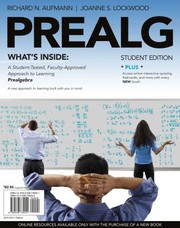 Cover of Prealg by Vernon C. Barker